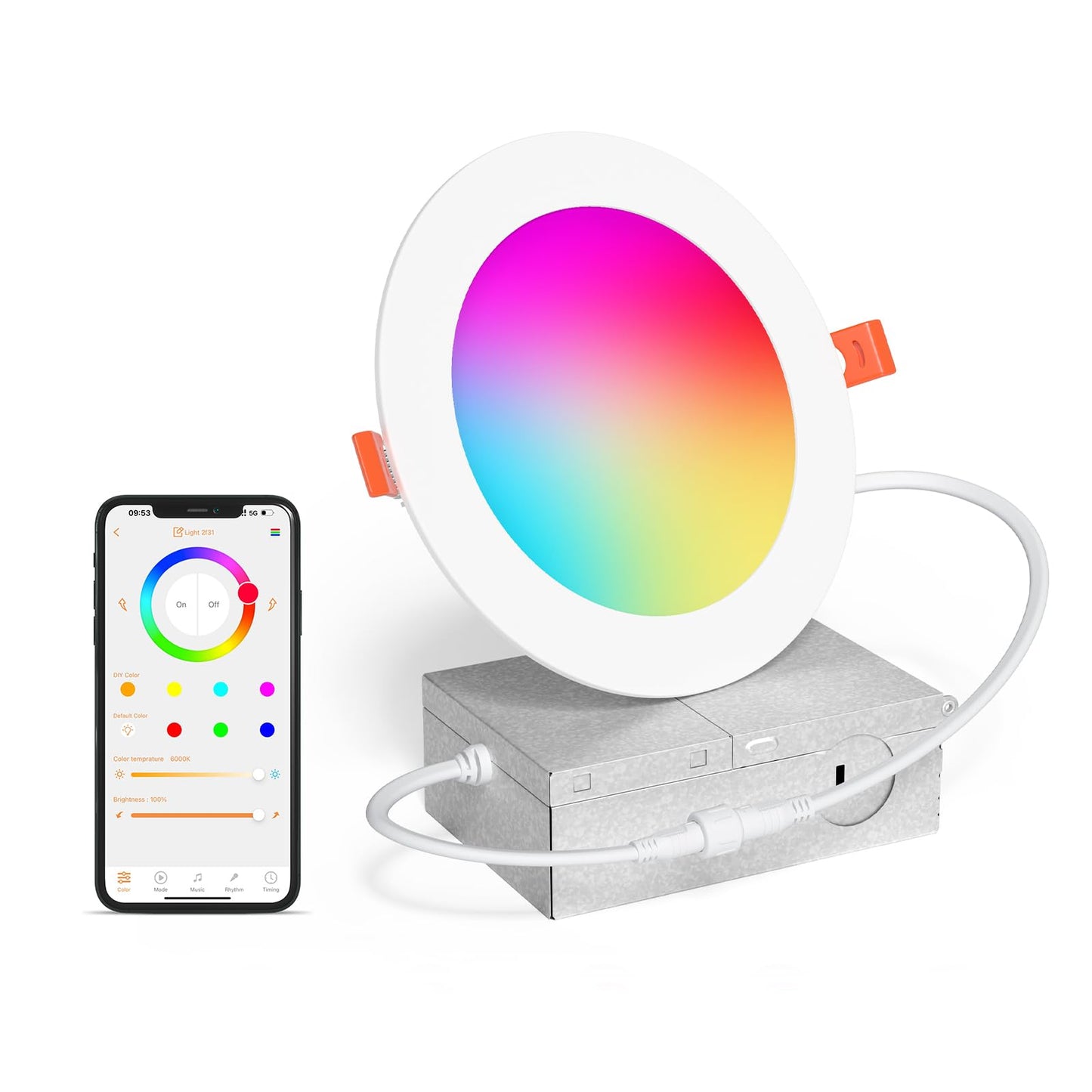 4" WiFi Smart LED Slim Panel 9W, 5CCT