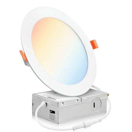6" Slim Panel LED Downlight 12W, 5CCT, FT4 Wired